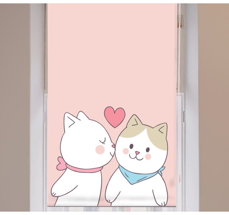 Cute Cat Couple animals blind - TenStickers