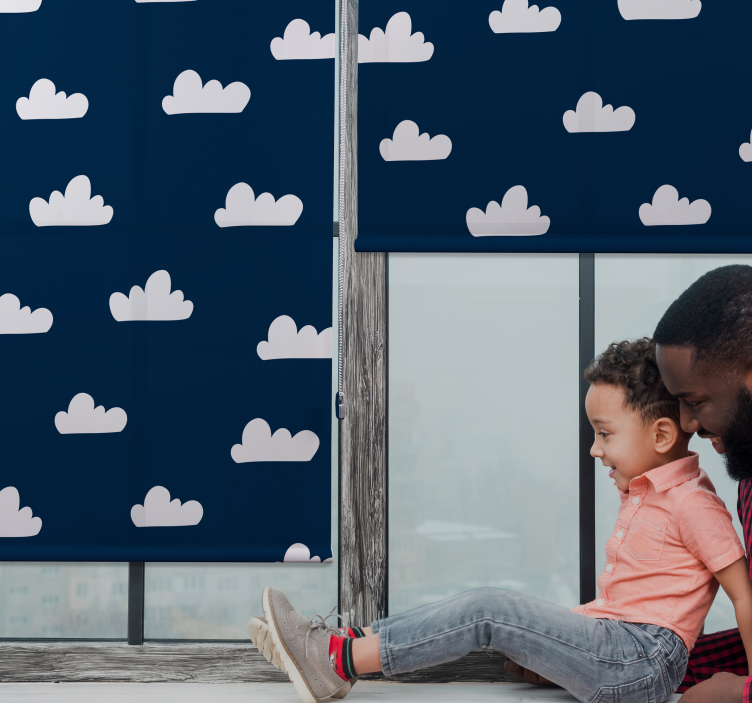 Dark blue background Cloud blind - TenStickers