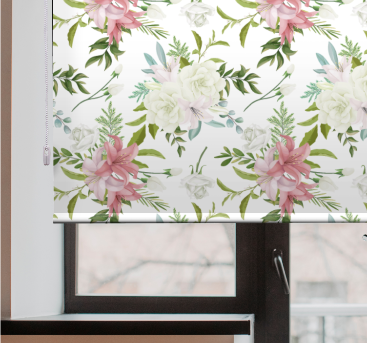 Floral simple arrangement elegant blind - TenStickers