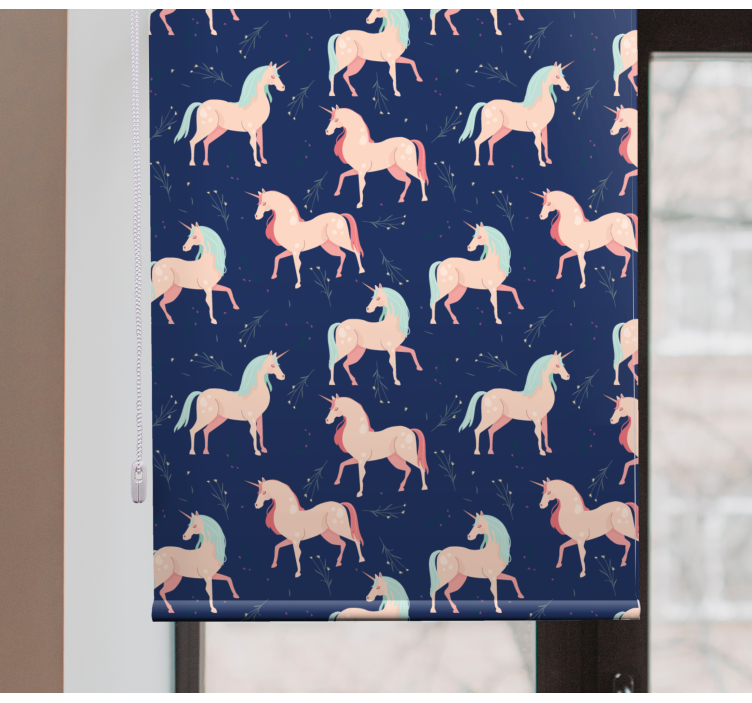 Enchanted Unicorns Motif animals blind - TenStickers
