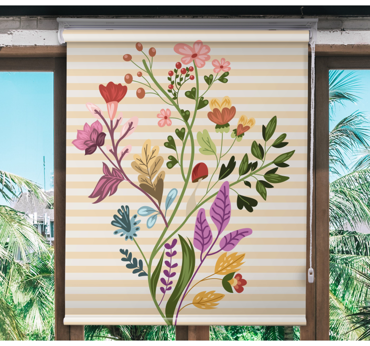 Floral Arrangement blind flowers and plants - TenStickers