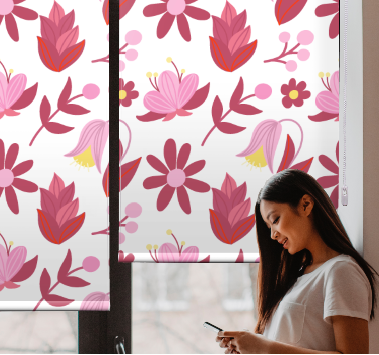 Floral Arrangement Pattern blind flowers and plants - TenStickers