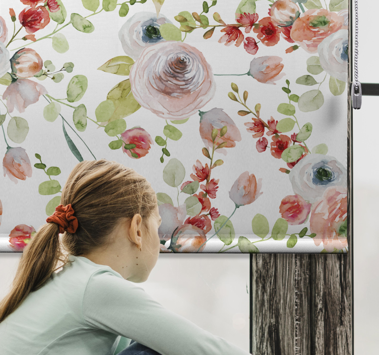 Floral branches Classic blind - TenStickers