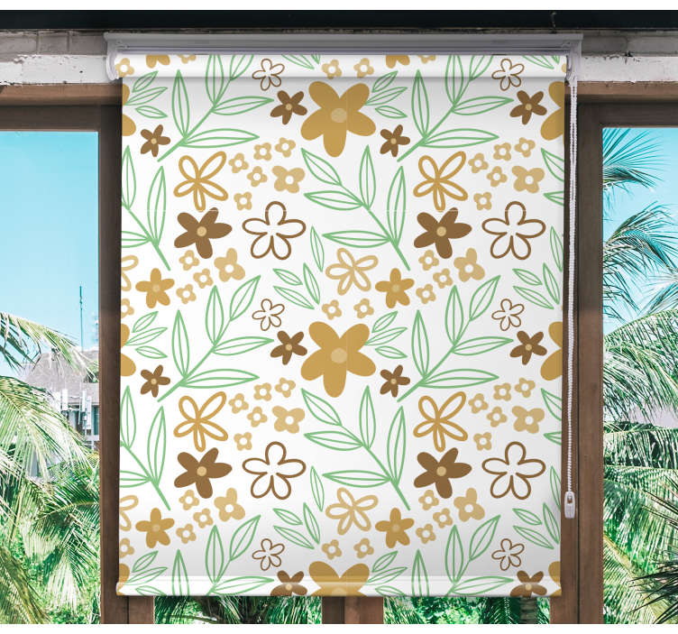 Floral Motif Design blind flowers and plants - TenStickers
