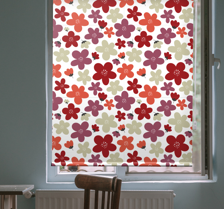 Vibrant print pattern blind flowers and plants - TenStickers