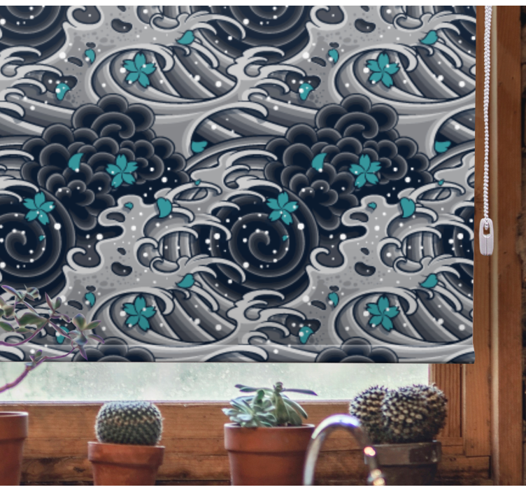 Flowery ocean waves blind original - TenStickers