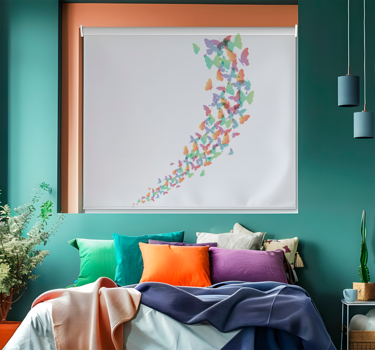 Flying on line Butterflies blind - TenStickers