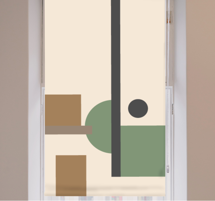 Geometric Abstract Composition modern blind - TenStickers