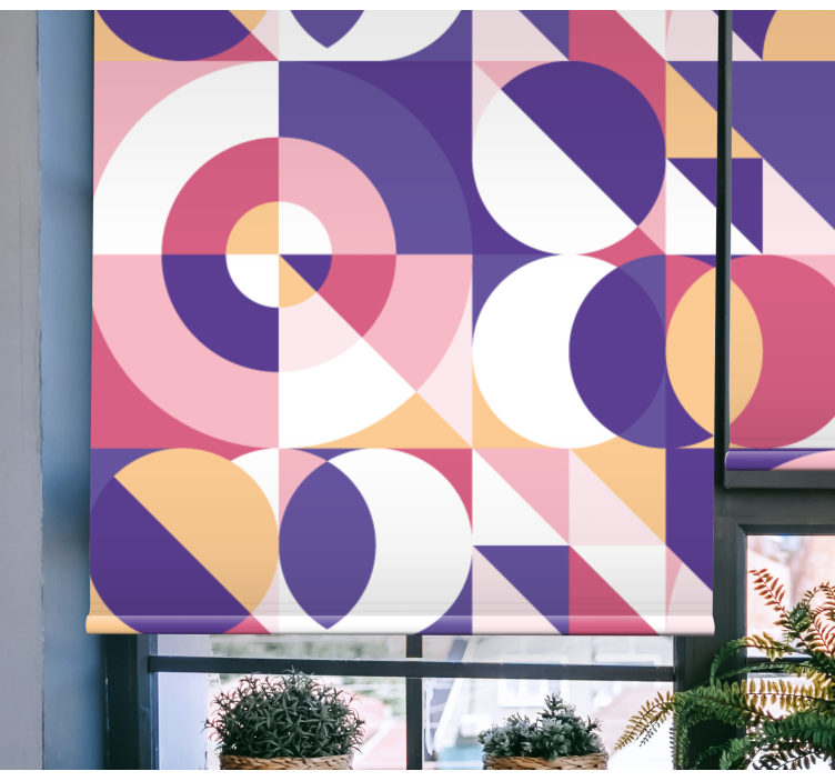 Geometric Circles Pattern modern blind - TenStickers