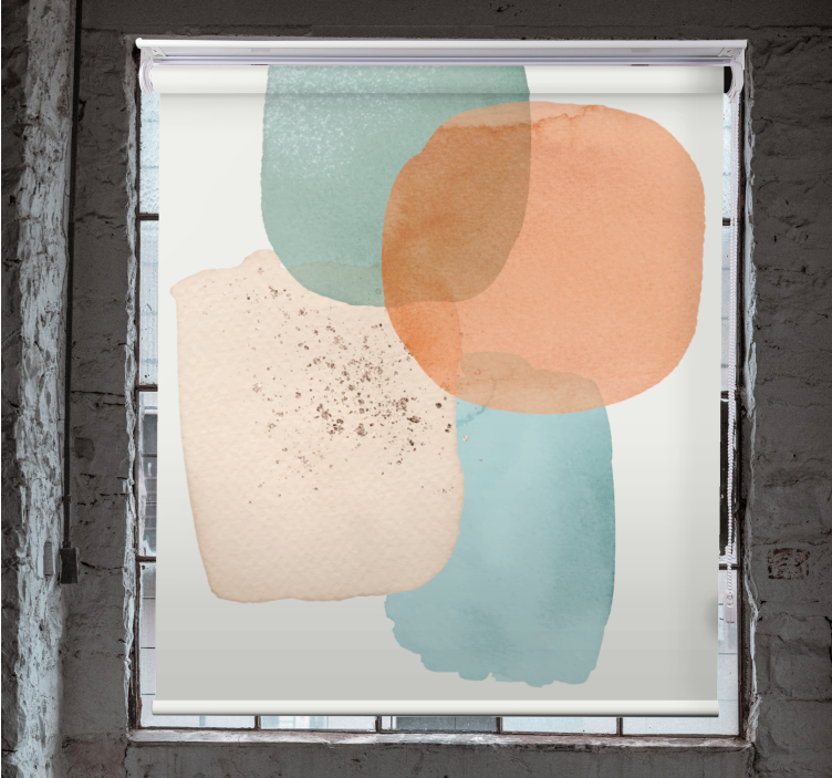 Geometric Colour Blobs modern blind - TenStickers
