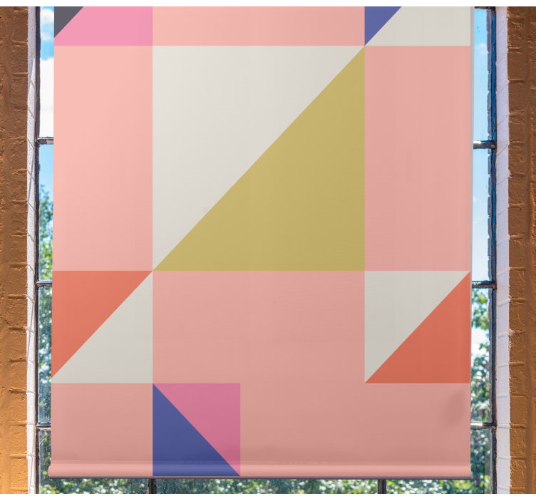 GEOMETRIC COLOR BLOCKS rustic blind - TenStickers