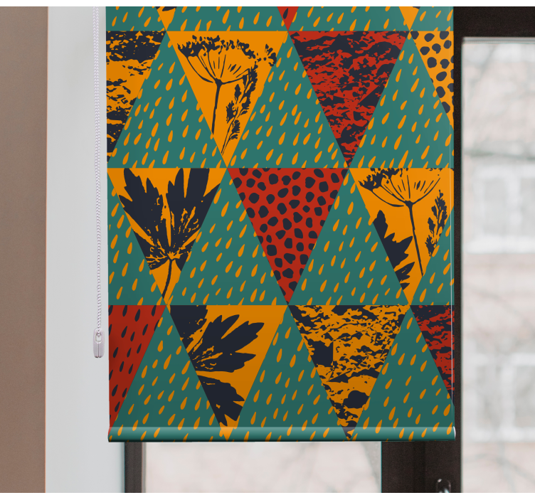 Geometric floral pattern modern blind - TenStickers