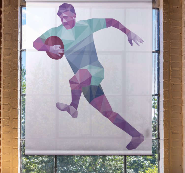 Geometric Rugby Player blind sports - TenStickers