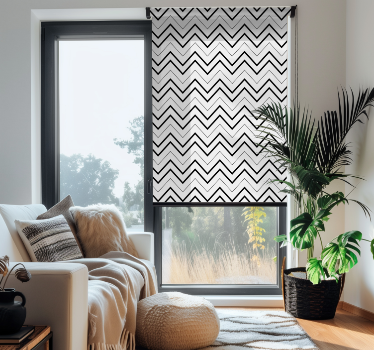 Geometric Zigzag Pattern modern blind - TenStickers