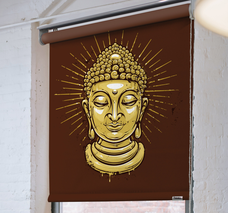 Golden Buddha sillouhette Zen blind - TenStickers
