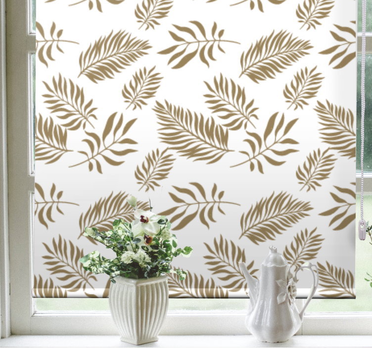 Graceful leaf motif blind flowers and plants - TenStickers
