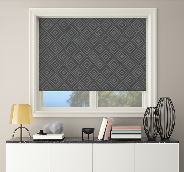 Gray diamond geometric blind teens - TenStickers