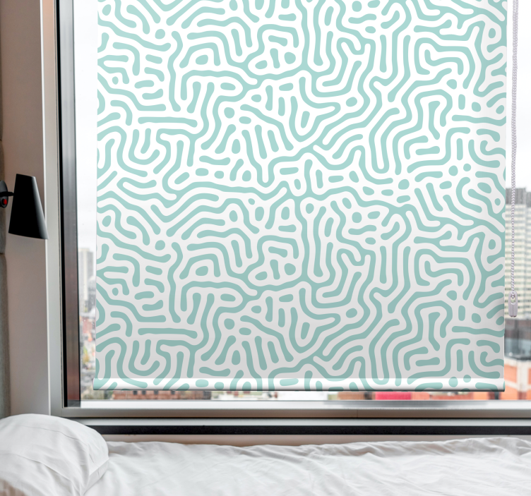 Green and white nature pattern and plant blind - TenStickers