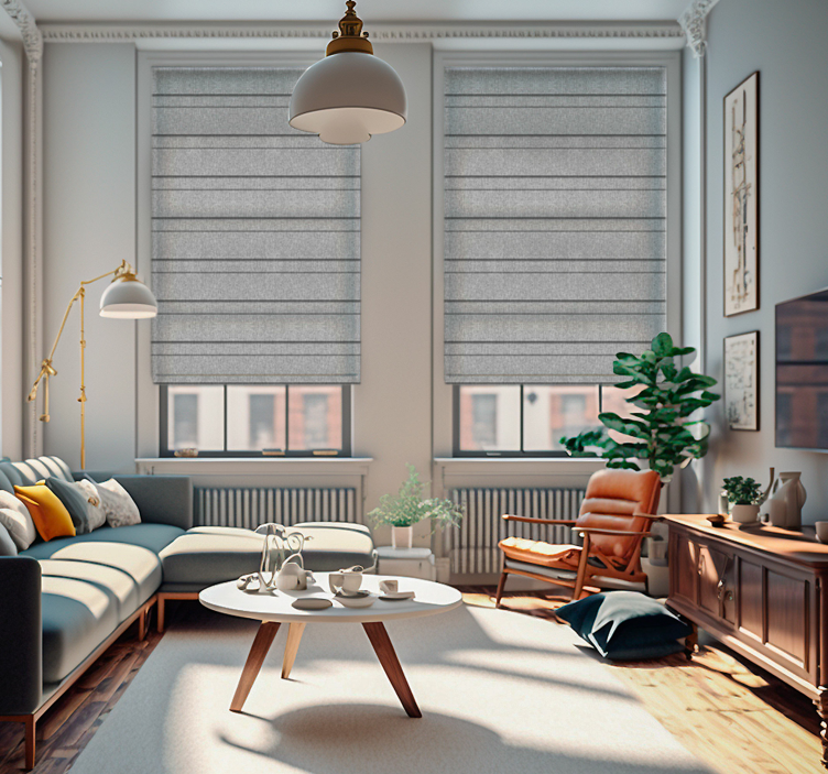 grey stripes Living room blind - TenStickers