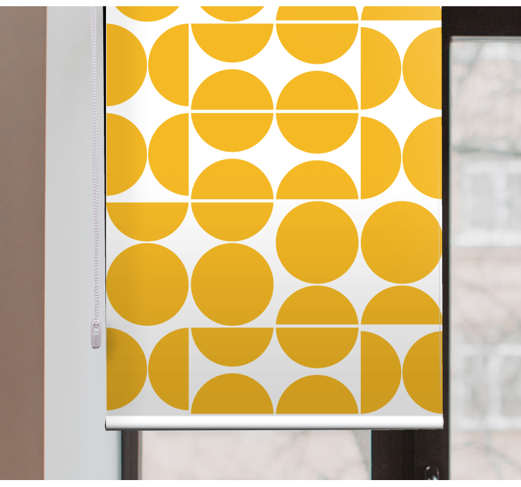 Half circles geometric art Blind painting - TenStickers