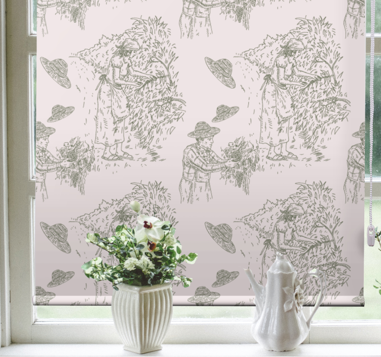 Harvest Scene Vintage elegant blind - TenStickers