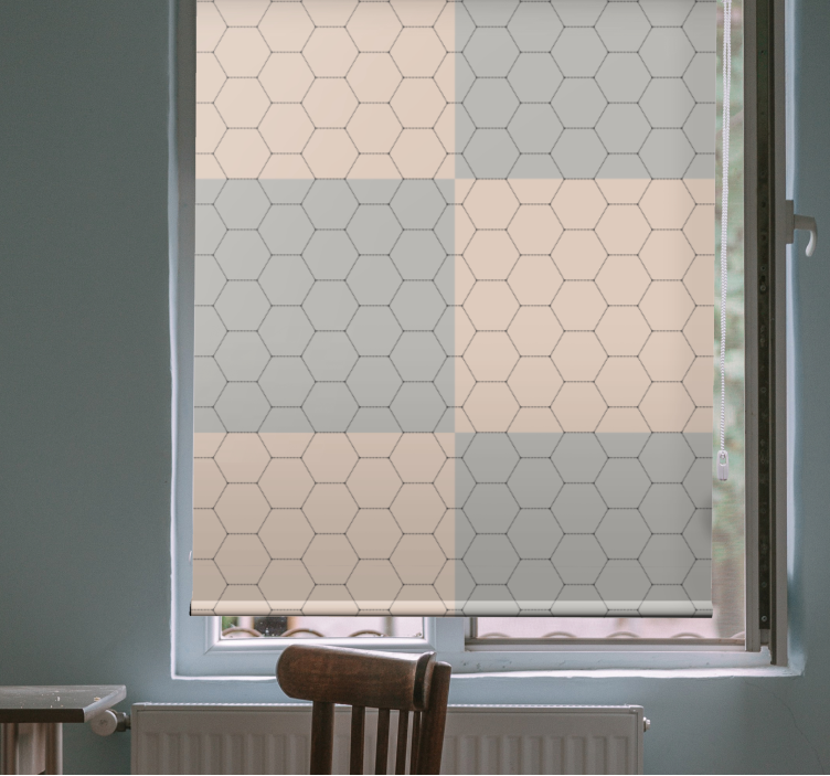 Hexagon Pattern Blocks elegant blind - TenStickers