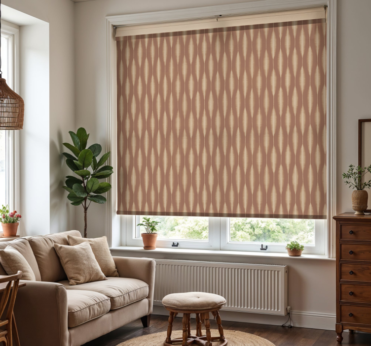 "Ikat Kasuri" Mocha Mousse master bedroom shades - TenStickers