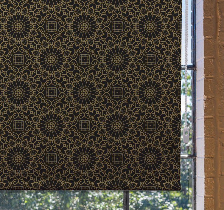 Intricate Floral Pattern art deco blind - TenStickers