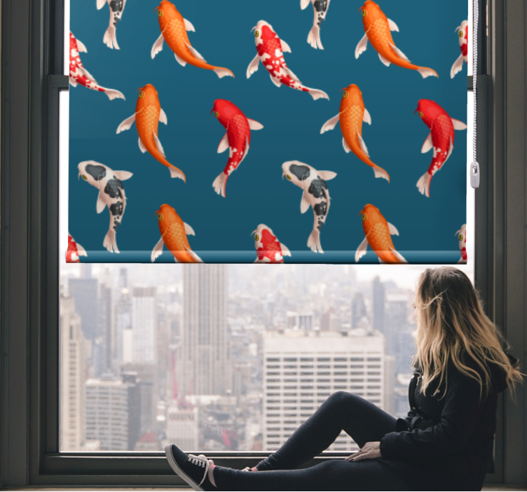 Koi Fish Pattern animals blind - TenStickers