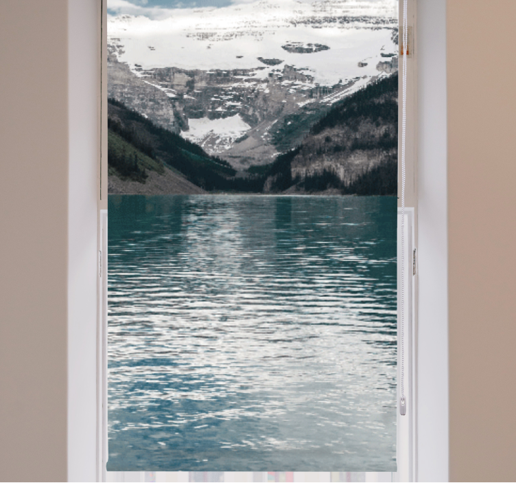 Mountain lake reflections blind original - TenStickers