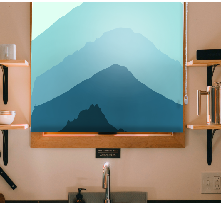 Mountain silhouette layers blind original - TenStickers