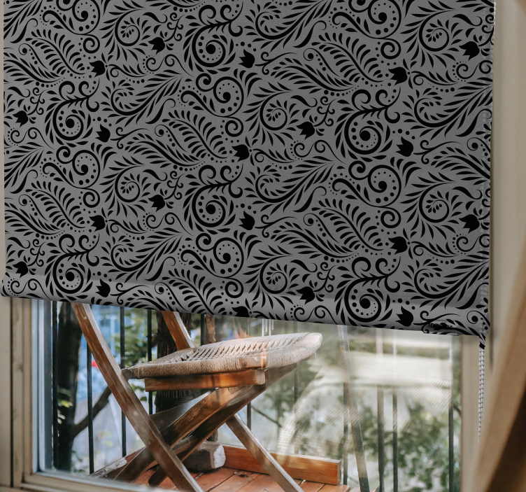 Ornate Swirl Patterns modern blind - TenStickers