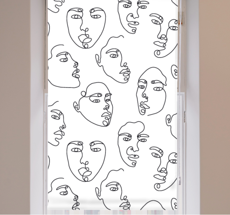 Outline art faces blind original - TenStickers