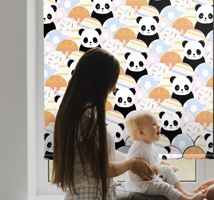 Baby panda party blind children - TenStickers