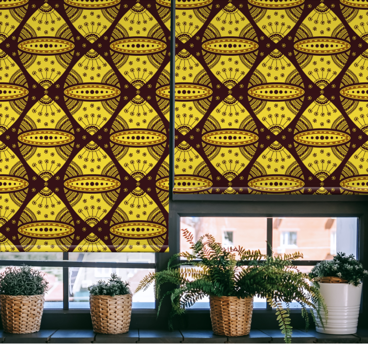 Pattern roller blind geometric pattern fusion - TenStickers