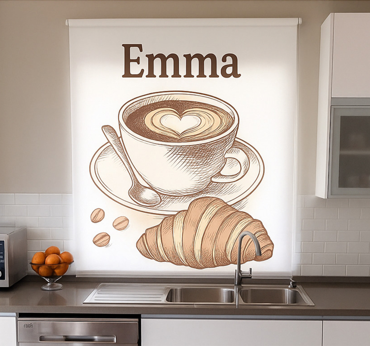Personalised coffee design blind kitchen - TenStickers