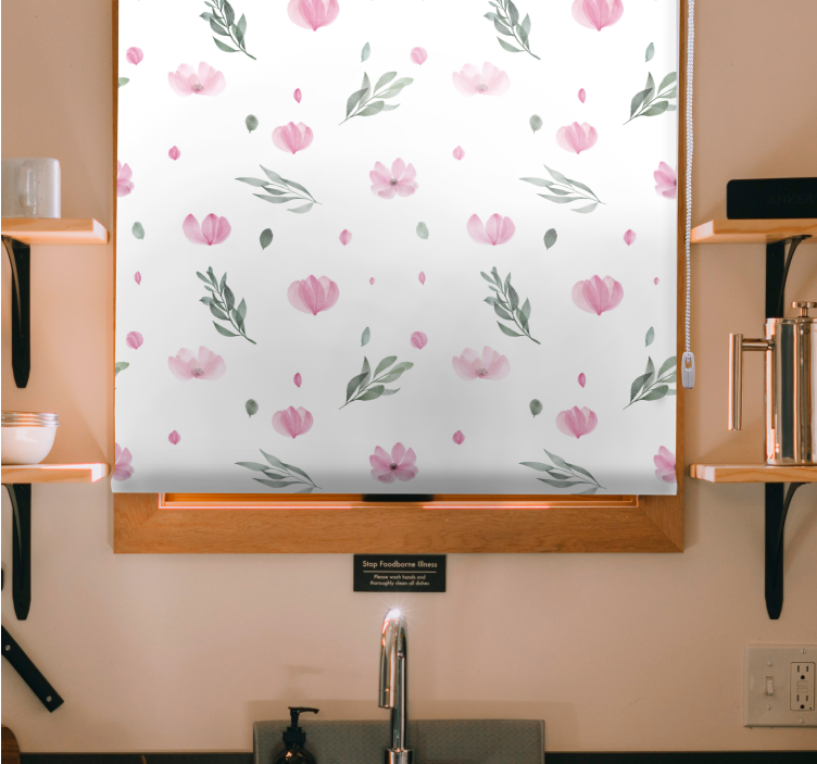Pink little flowers Childrens blind - TenStickers
