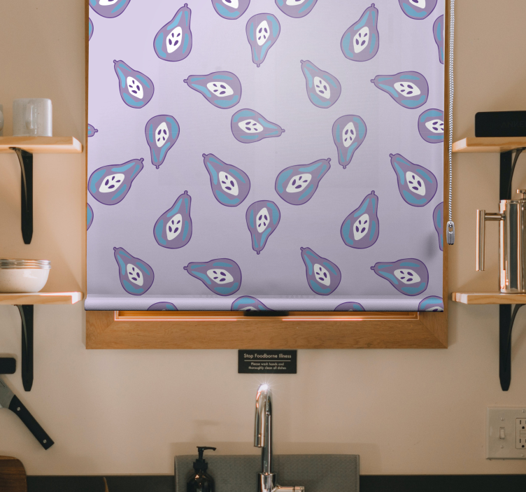 Playful Pear Pattern blind fruit and vegetables - TenStickers