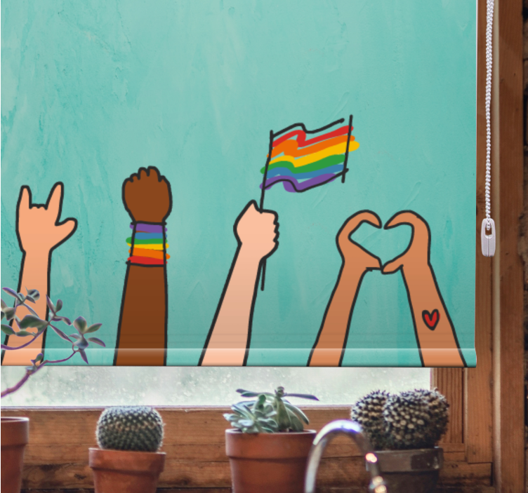 Pride Hands Display blind - TenStickers