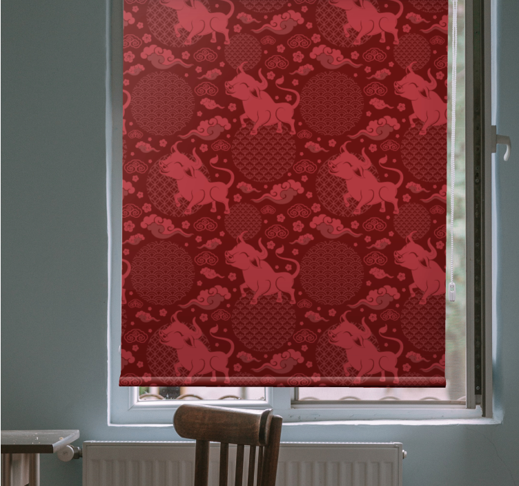 Reddish Bull Pattern animals blind - TenStickers