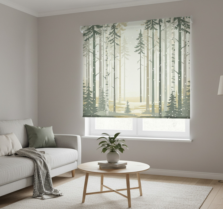 Scandinavian blind calming scandinavian forest - TenStickers