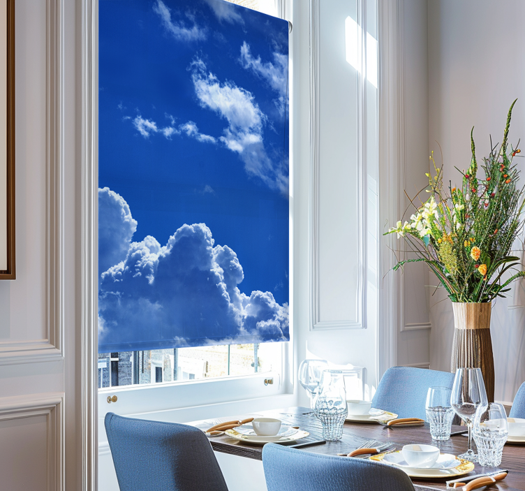 Serene Sky Scene cloud roller blind - TenStickers