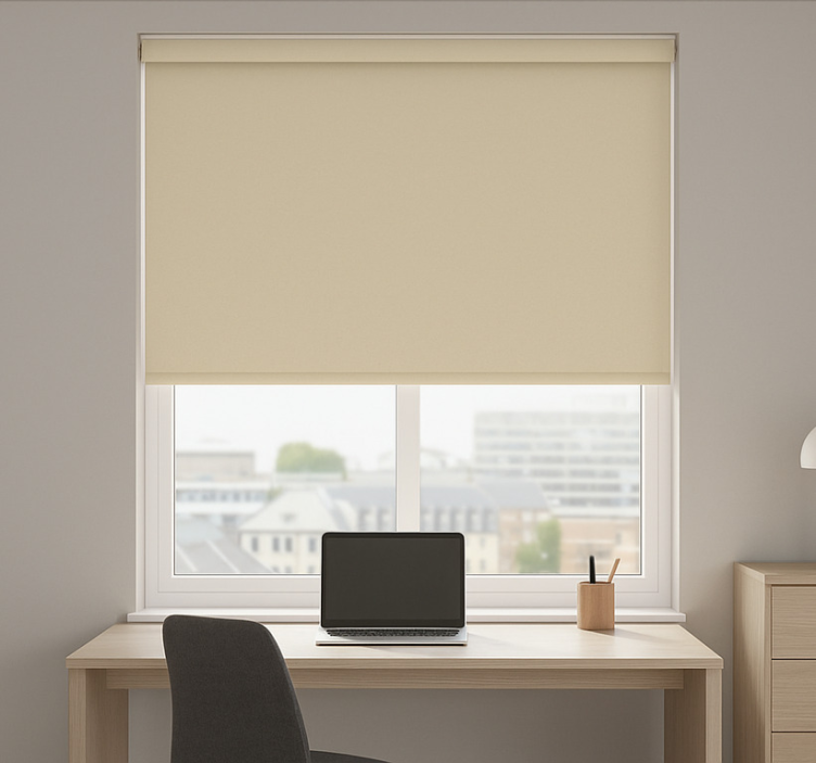 Simple beige blind office - TenStickers