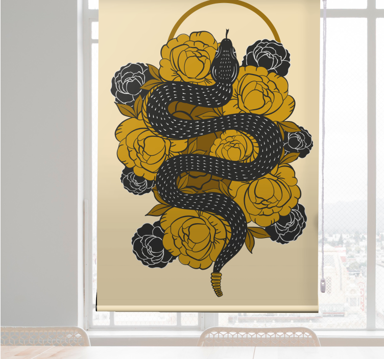 Snake Among Flowers animals blind - TenStickers