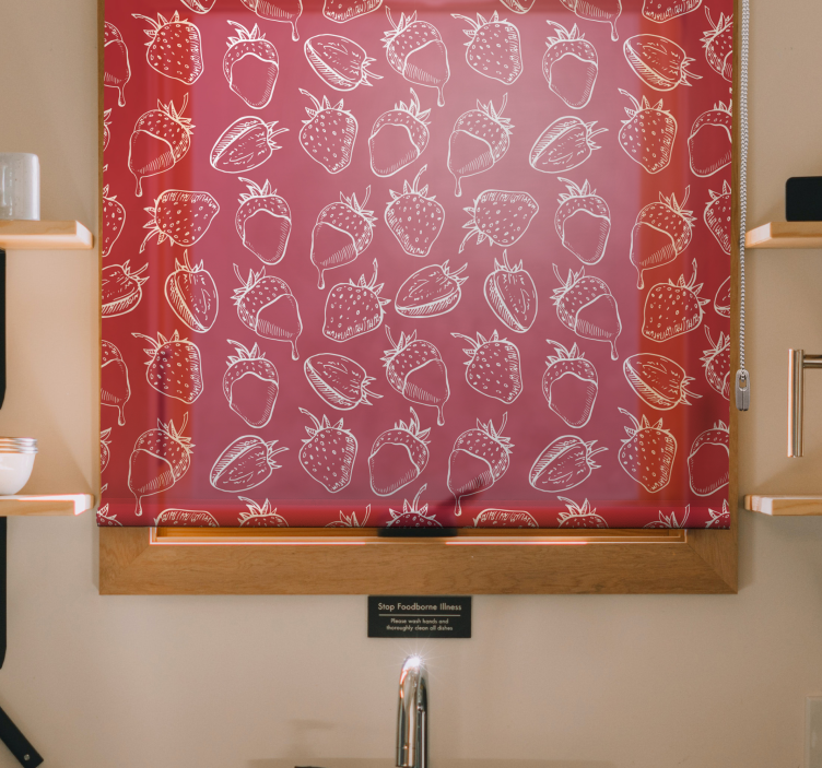 Strawberry Pattern blind fruit and vegetables - TenStickers