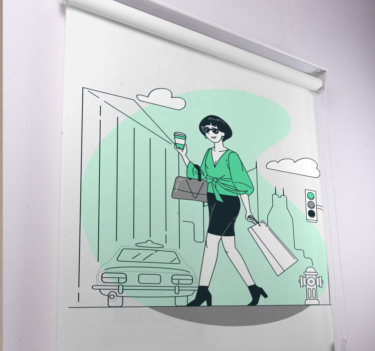 Stylish City Life text blind - TenStickers