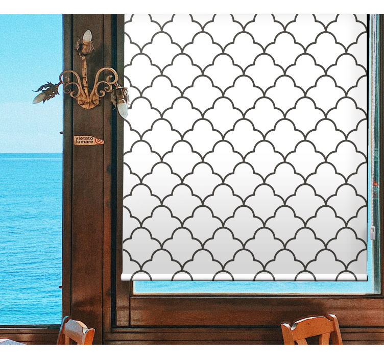Stylized Curved Pattern modern blind - TenStickers
