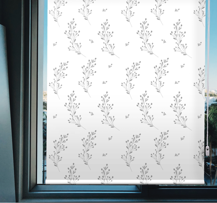 Subtle blossom motif floral roller blind - TenStickers