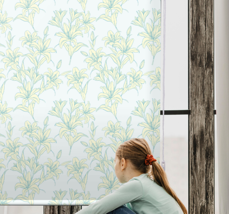 Subtle Botanical Motifs blind flowers and plants - TenStickers