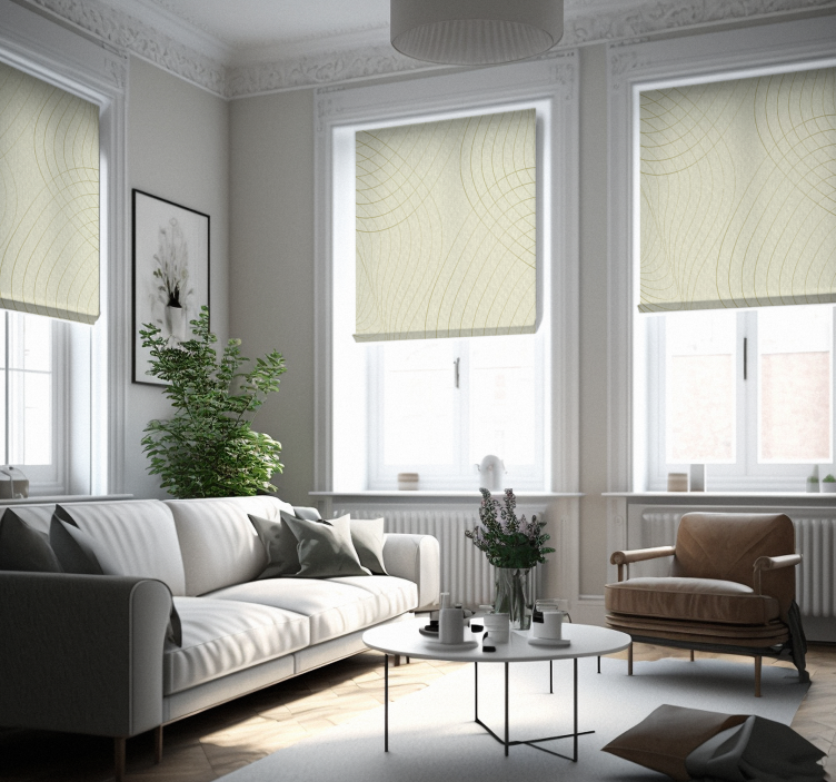 Subtle wave patterns living room blind - TenStickers